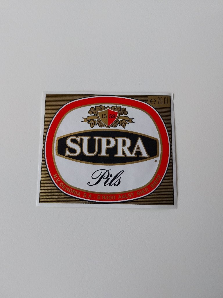 Bieretiket Supra Pils Dendria Aalst De Gheest 4, Verzamelen, Merken en Reclamevoorwerpen, Ophalen of Verzenden, Gebruikt