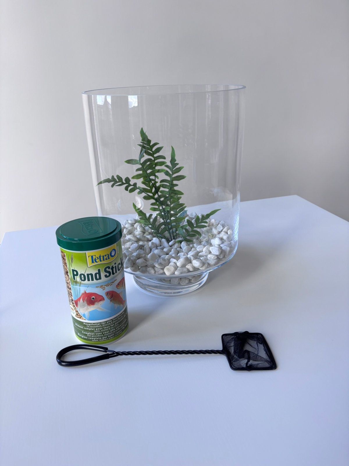 Visbokaal met accessoires, Dieren en Toebehoren, Ophalen, Inclusief toebehoren, Zo goed als nieuw, Vissenkom