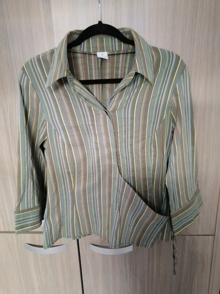 toffe gestreepte bloes MS MODE mt 42, Kleding | Dames, Grote Maten, MS Mode, Ophalen of Verzenden, Zo goed als nieuw, Blouse of Tuniek