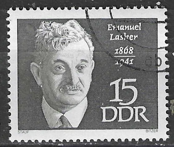 Allemagne RDA 1968 - Yvert 1083 - Emanuel Lasker (ST), Envoi, RDA, Affranchi