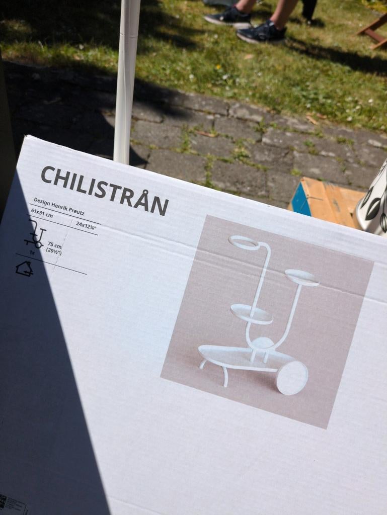 Ikea Chilistrån plantenrek bloemenstaander wit, Ophalen