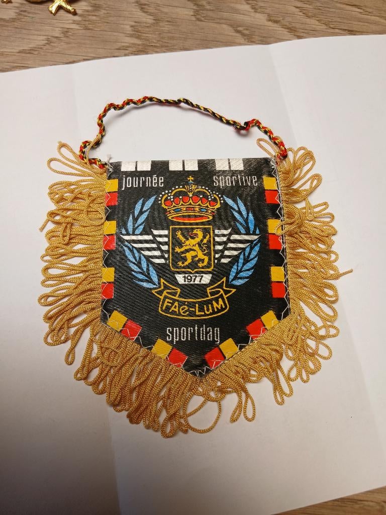 Fanion fae lum journée sportive 1977, Envoi, Armée de l'air, Emblème ou Badge
