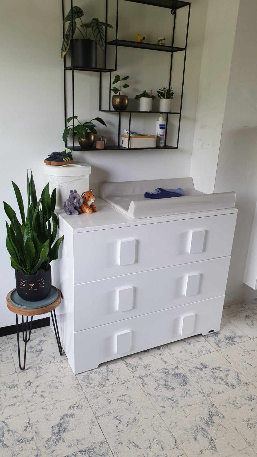 Pericles verzorgingstafel / commode wit – 3 ruime lades, Kinderen en Baby's, Ophalen, Commode