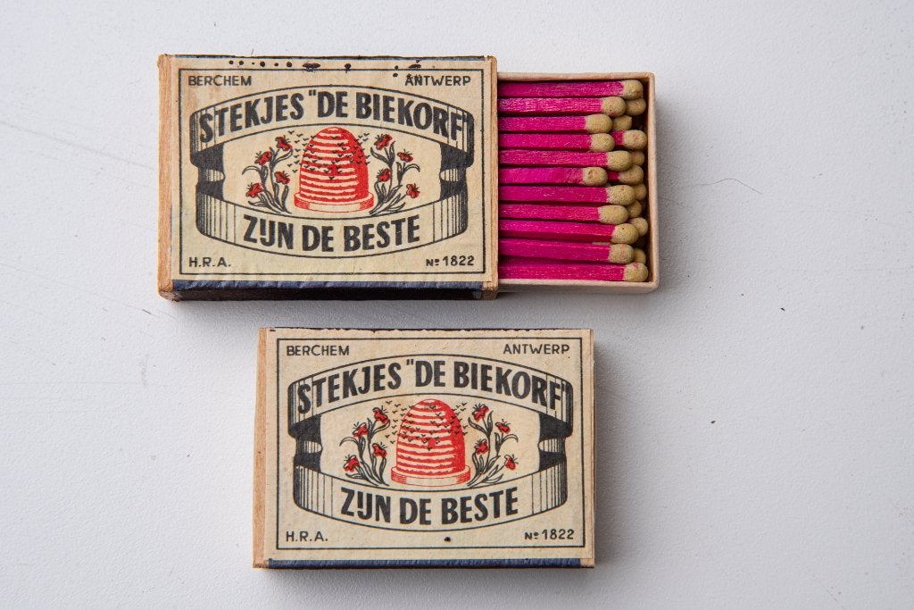 Zeldzame vintage lucifers De Biekorf, Ophalen of Verzenden, Zo goed als nieuw, Luciferdoosjes of -merken