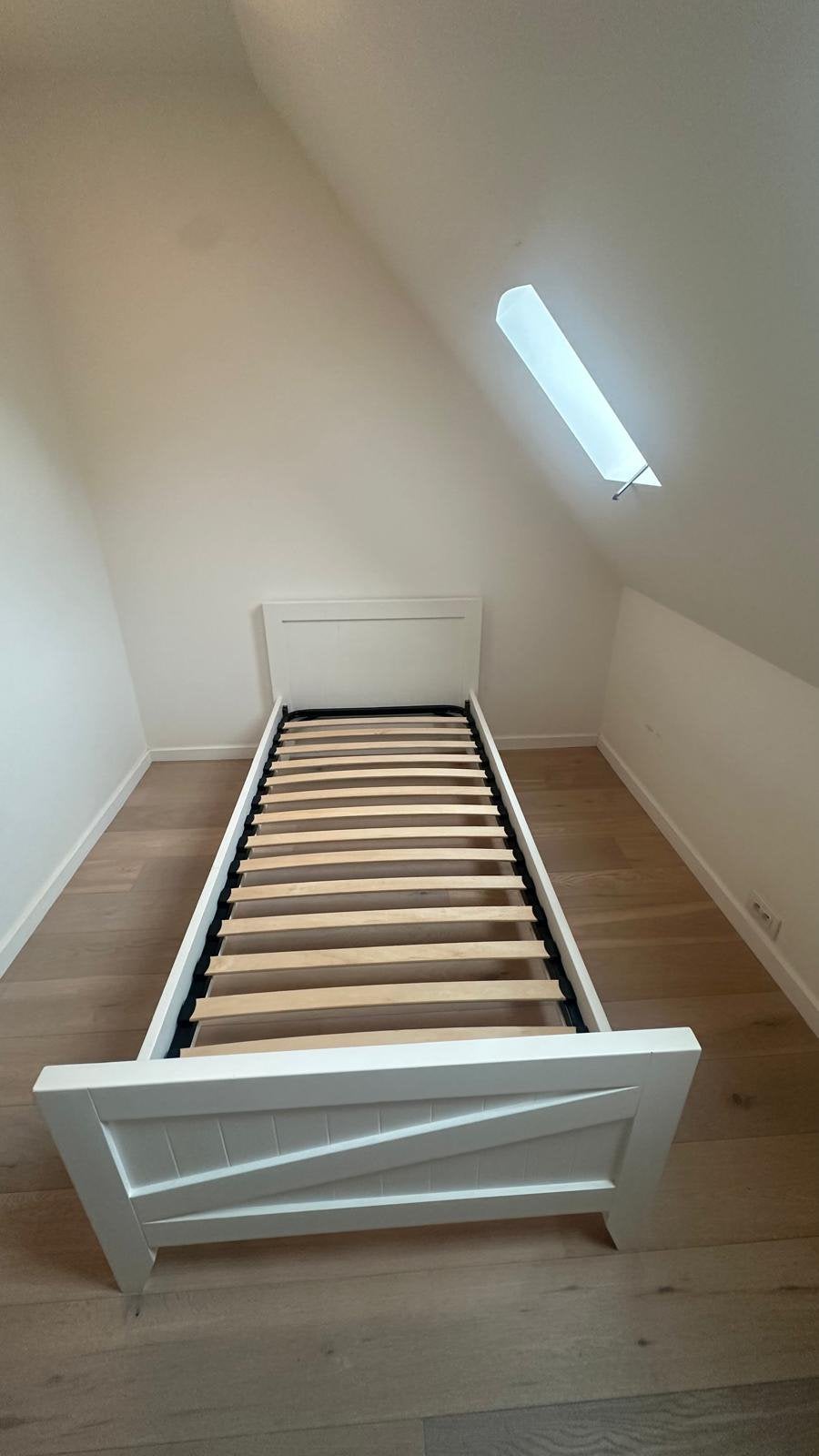 Eenpersoons bed, Ophalen, Eenpersoons, Wit, 200 cm
