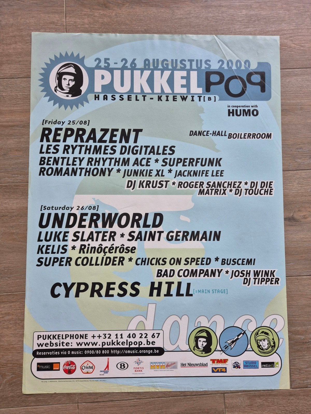 Poster Pukkelpop 2000, Verzamelen, Ophalen of Verzenden, Zo goed als nieuw, Muziek