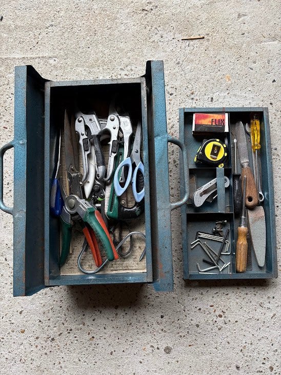 Kleine gereedschapskist, Doe-het-zelf en Bouw, Gereedschap | Handgereedschap, Ophalen of Verzenden, Gebruikt, Overige typen, Overige merken