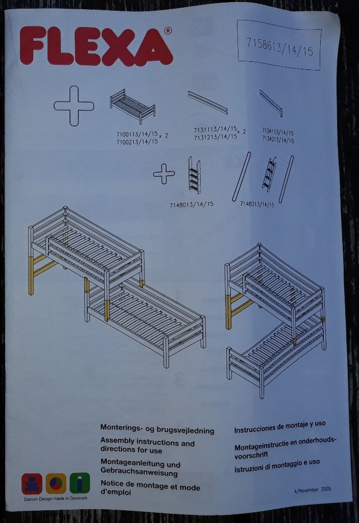 Montageset om 2 eenpersoonsbedden van Flexa te stapelen, Ophalen, Gebruikt, Stapelbed
