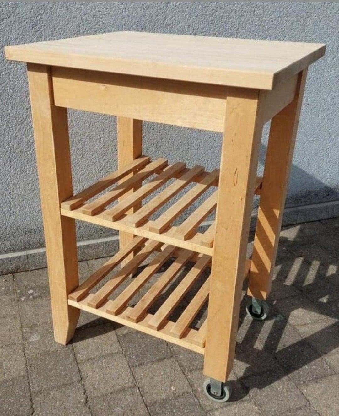 Table en bouleau pratique, facile à déplacer avec une roue, Enlèvement