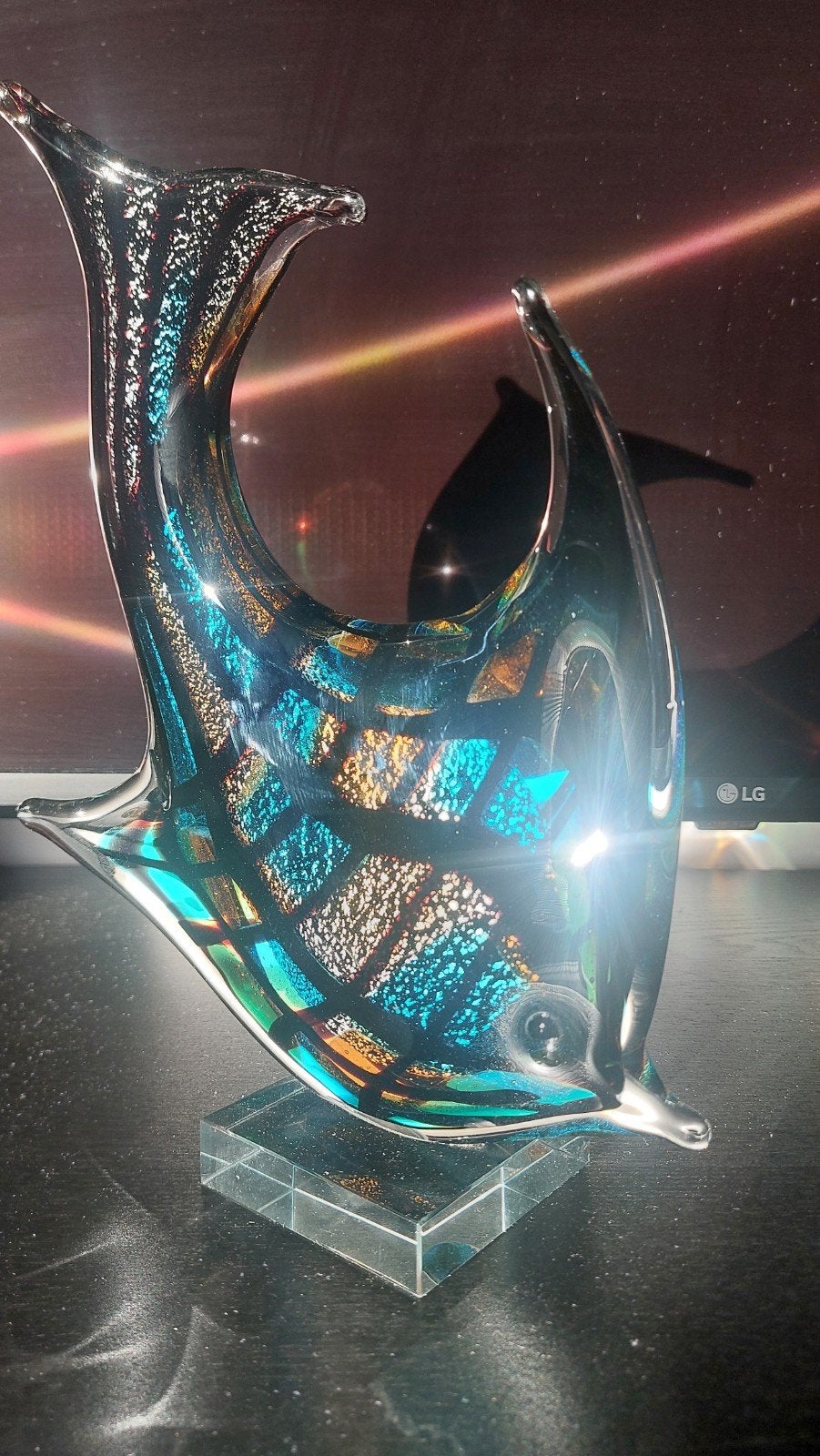 Prachtige Murano Stijl Glaskunst Vis – Handgeblazen Sculptuu, Antiek en Kunst, Ophalen of Verzenden