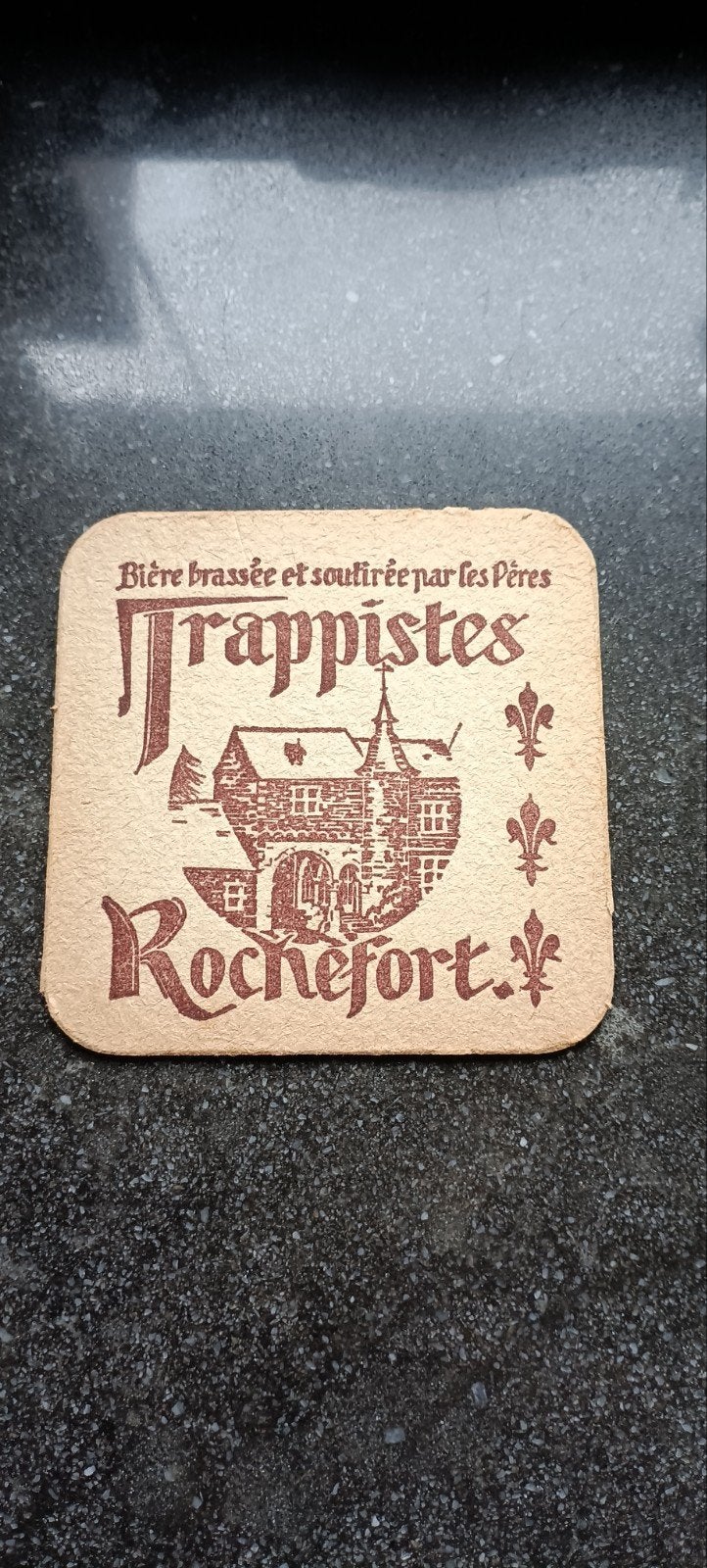 Oud bierviltje trappistes Rochefort, Verzamelen, Biermerken, Ophalen of Verzenden