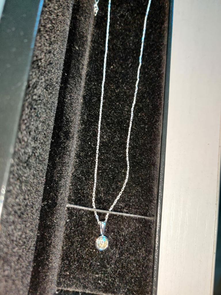 Diamant hanger 18k goud, Handtassen en Accessoires, Kettingen, Ophalen, Goud, Goud
