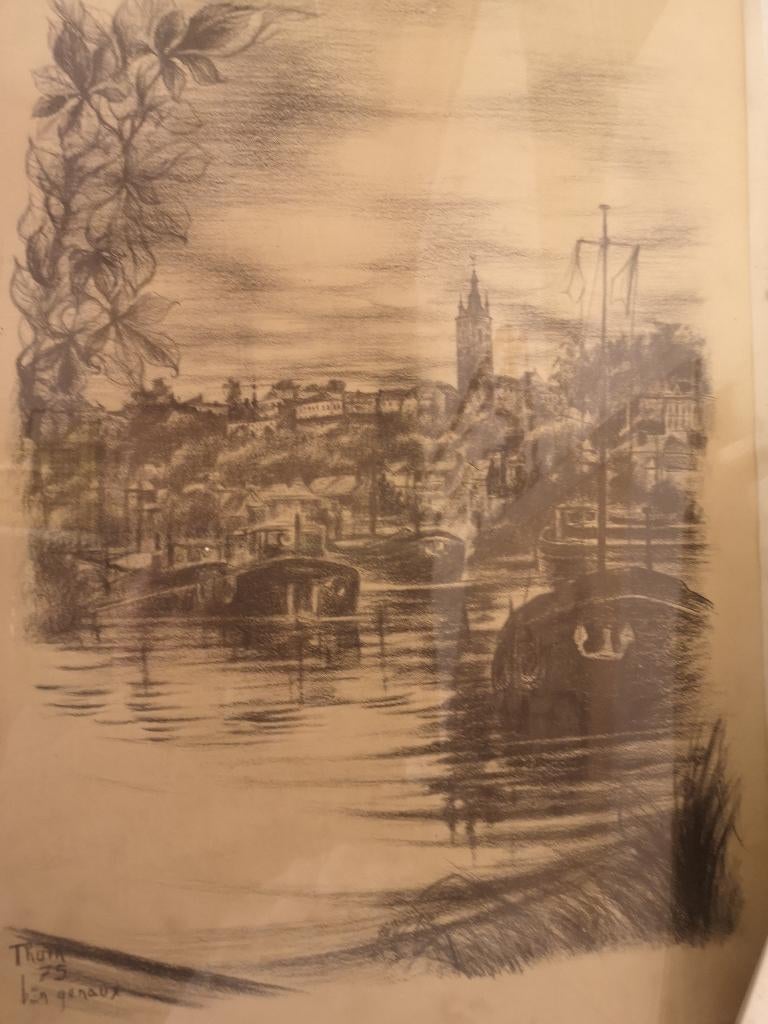 Fusain Ben Genaux Thuin 75, Antiquités & Art, Enlèvement