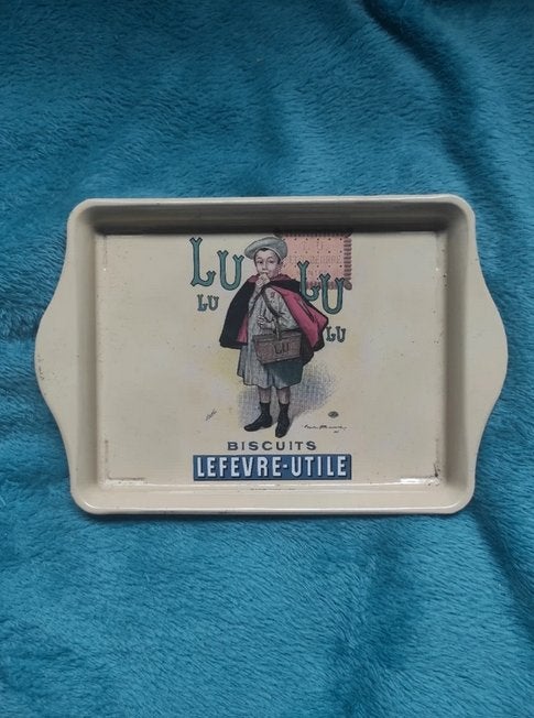 Klein opdienblad plateau LU biscuits koeken lefevre-utile, Enlèvement, Utilisé, Ustensile