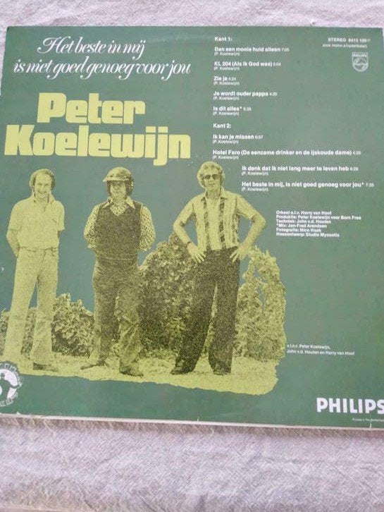 Lp van Peter Koelewijn. Het beste in mij is niet goed genoeg, Enlèvement