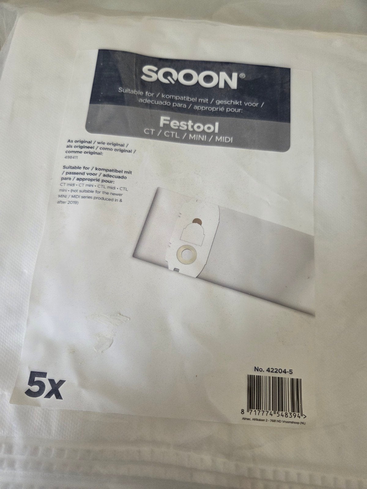 festool stofzuigerzakken, Ophalen of Verzenden, Nieuw, Overige typen, Festool