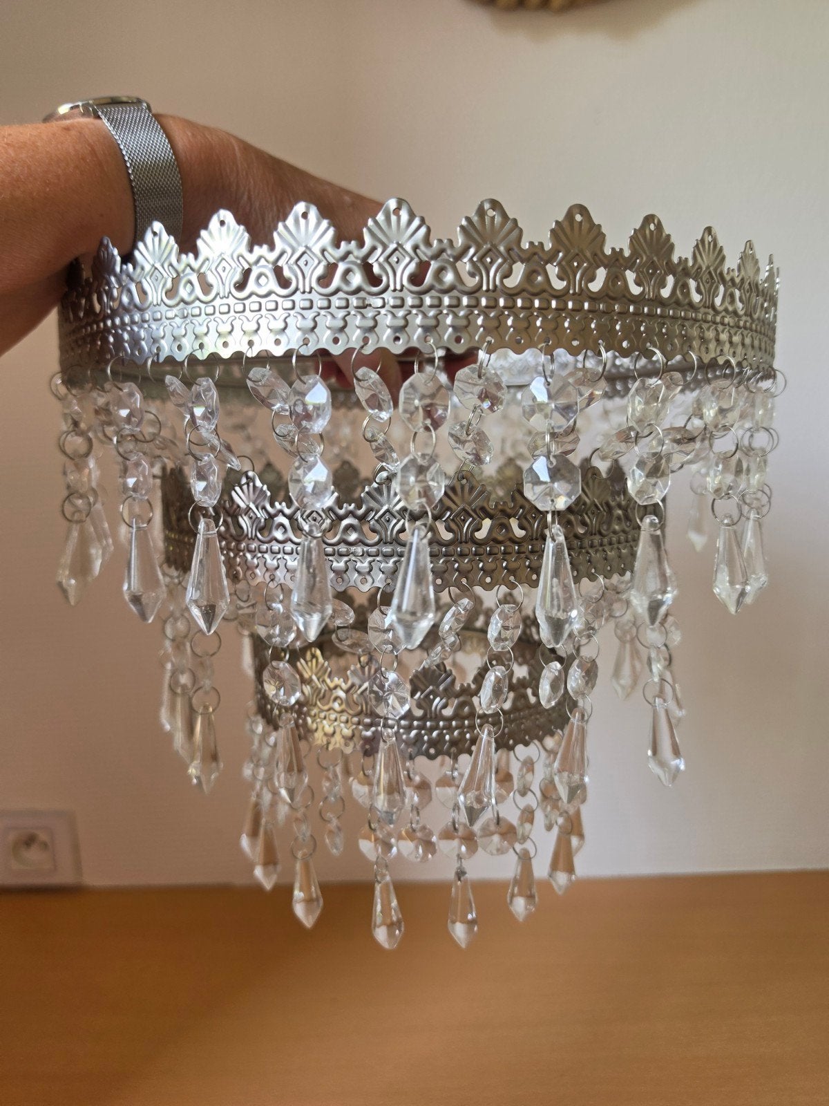 Ikea rimfrost kroonluchter, Ophalen, Gebruikt, Glas