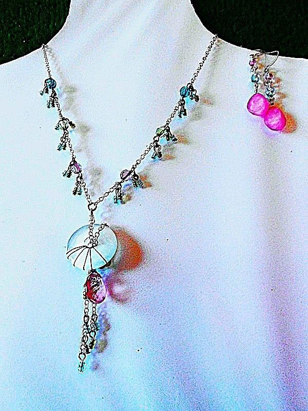AVON : la parure  (  collier + boucles), Bijoux, Sacs & Beauté, Colliers, Enlèvement ou Envoi, Neuf, Autres couleurs, Autres matériaux
