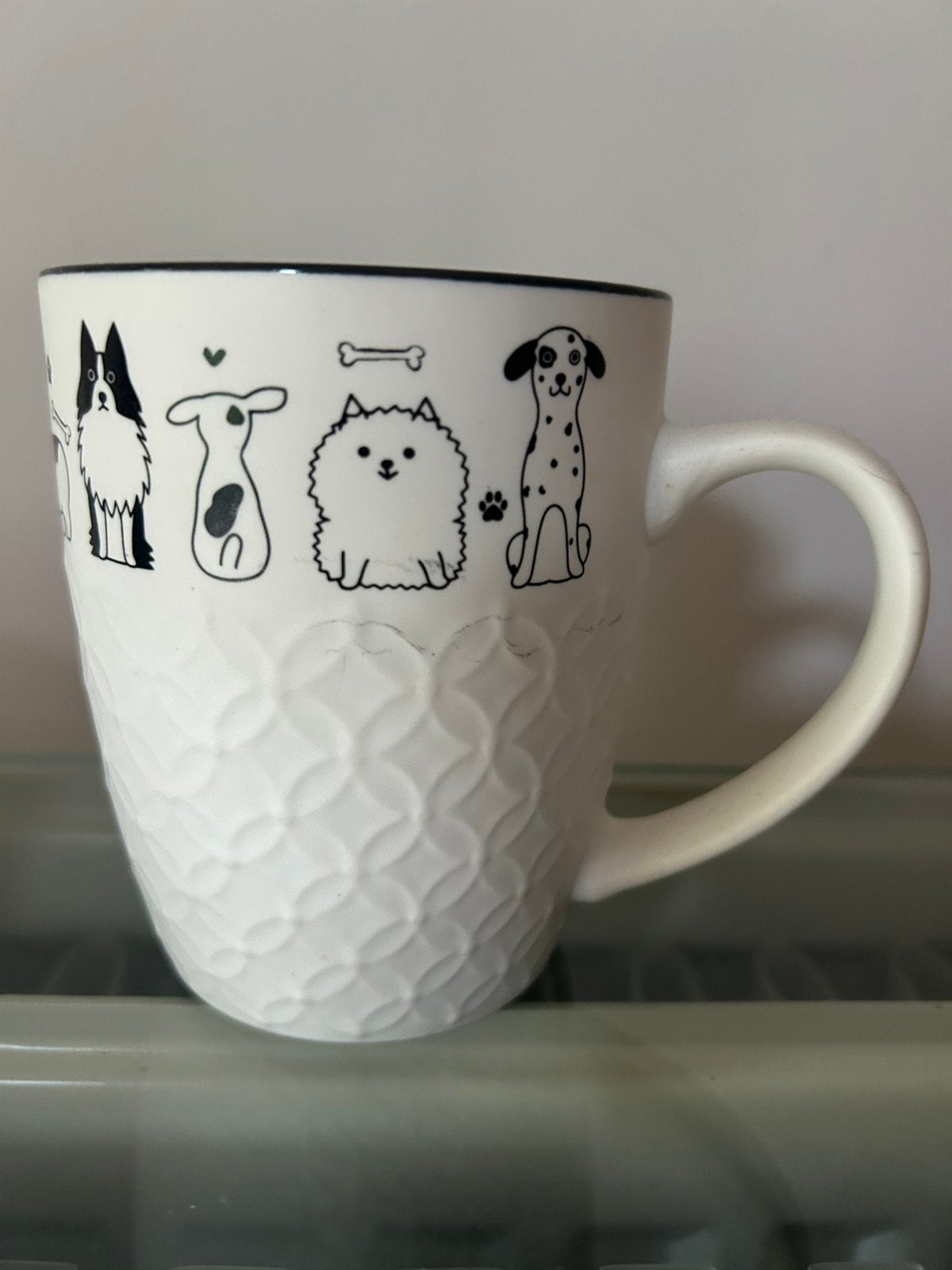 Tas/kop/mok met hondjes H10cm NIEUW, Ophalen, Nieuw, Mok