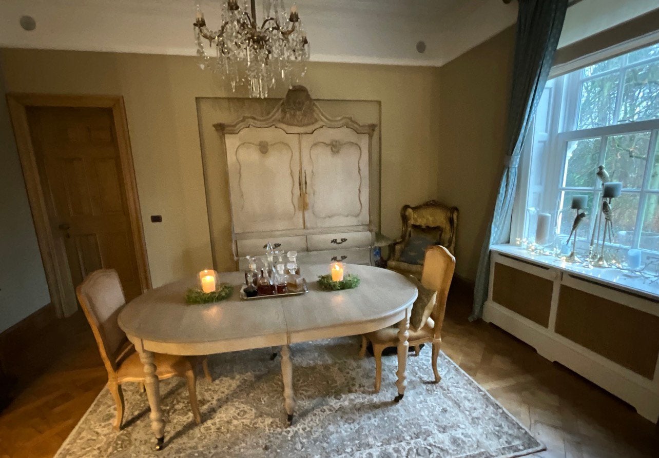 Table en chêne gris Flamant 2,05 m/extensible jusqu'à 4 m, Maison & Meubles, Enlèvement, Comme neuf