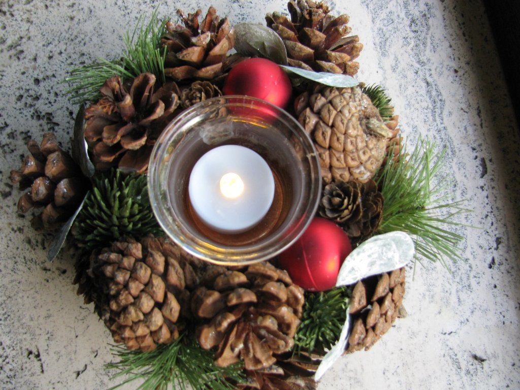 tafelversiering kerst (5 stuks), Huis en Inrichting, Woonaccessoires | Kransen, Krans, 20 cm, Ophalen of Verzenden, Zo goed als nieuw