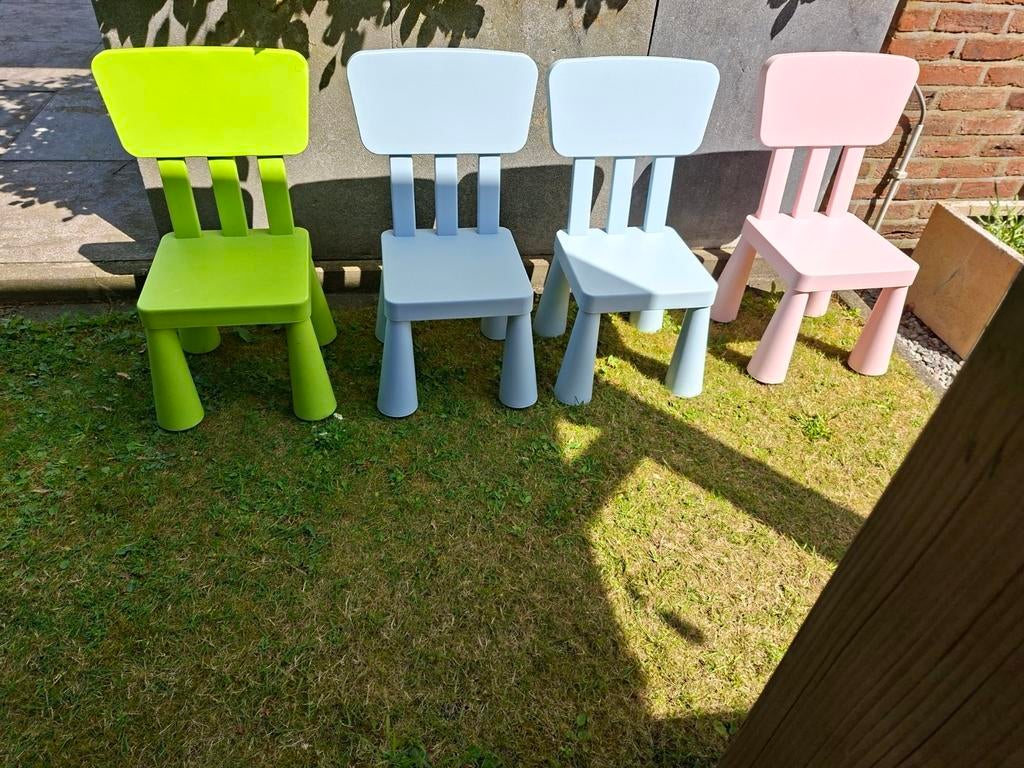 Kunststof stoel kids mammut 1groen 2 blauw of 2 roos, Enlèvement, Utilisé, Autres types