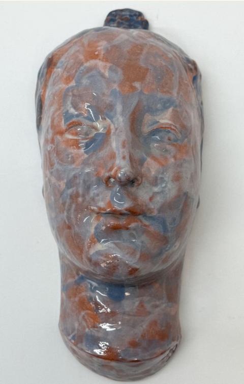 INGELS Domien - D.I. gemonogrammeerd 'Hoofd', Antiek en Kunst, Verzenden, Geglazuurd, Meerkleurig