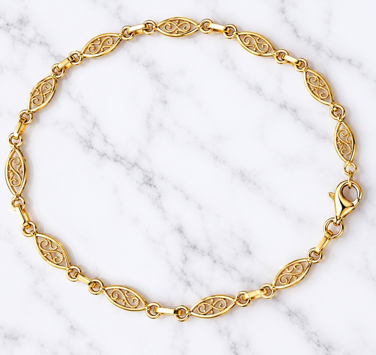 18k gouden armband, Handtassen en Accessoires, Ophalen of Verzenden, Zo goed als nieuw, Goud, Goud
