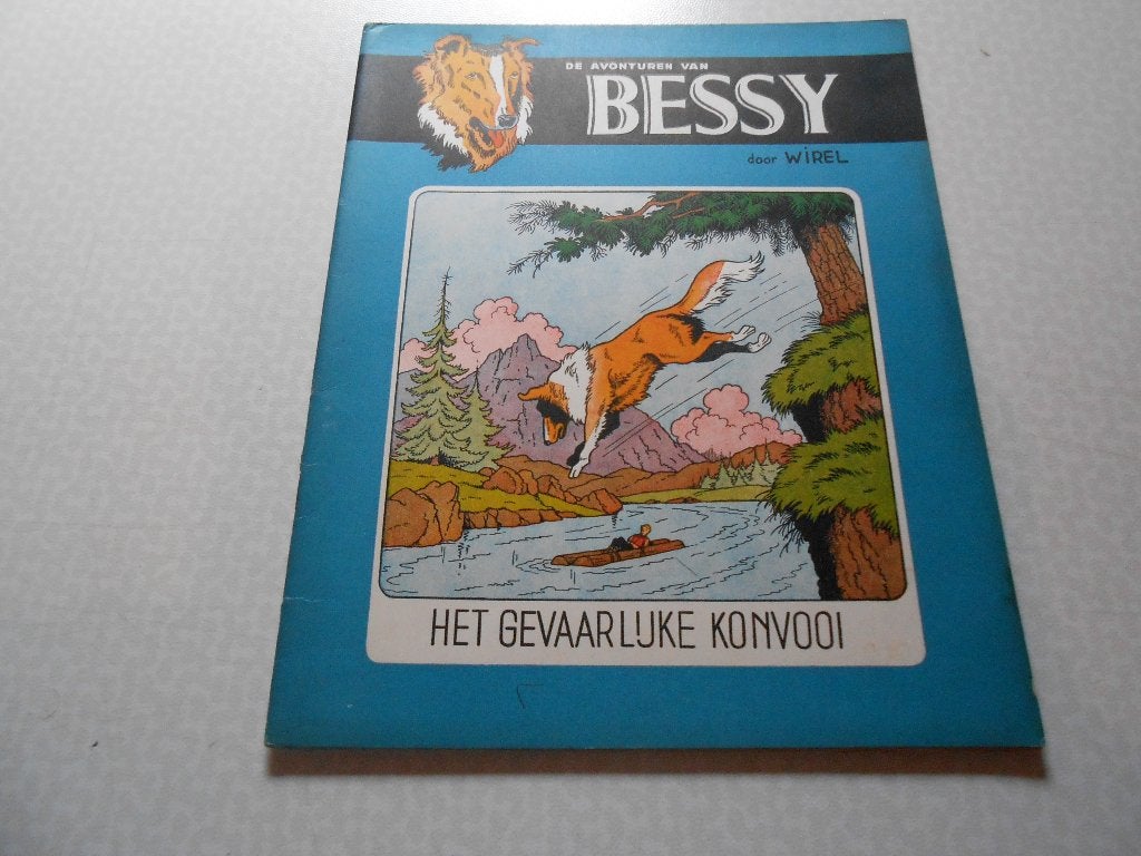 Bessy 9 Het gevaarlijke konvooi 1955 1 ste druk., Willy vandersteen, Eén stripboek, Ophalen of Verzenden, Zo goed als nieuw