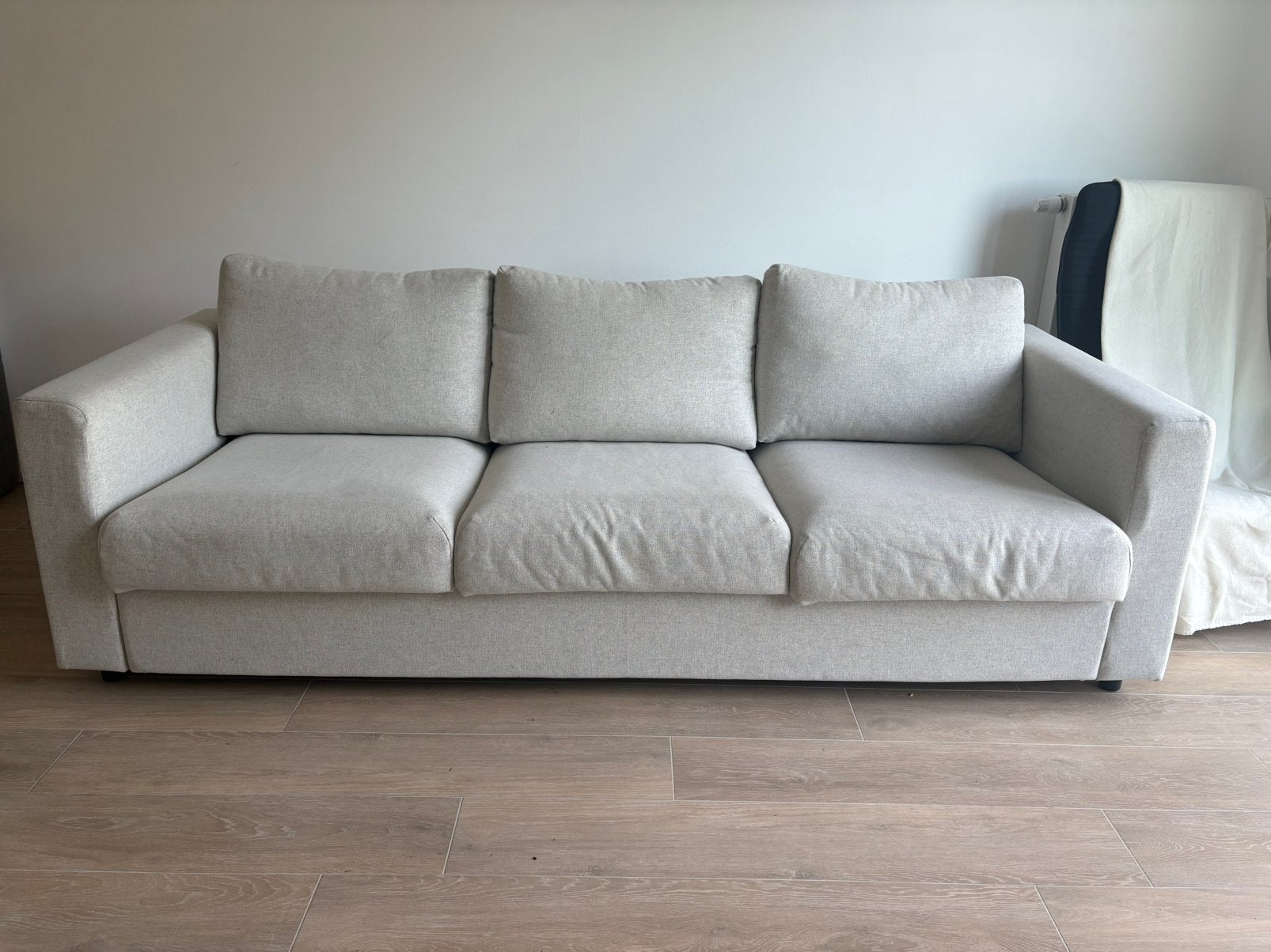 Ikea VIMLE beige bank, Ophalen, Driepersoons, 75 tot 100 cm, Zo goed als nieuw
