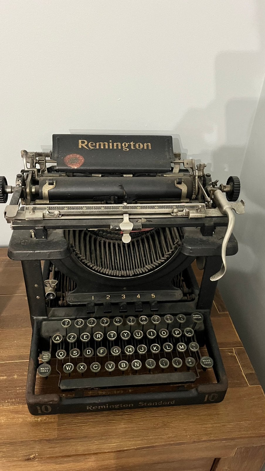Oude typemachine, Ophalen, Gebruikt