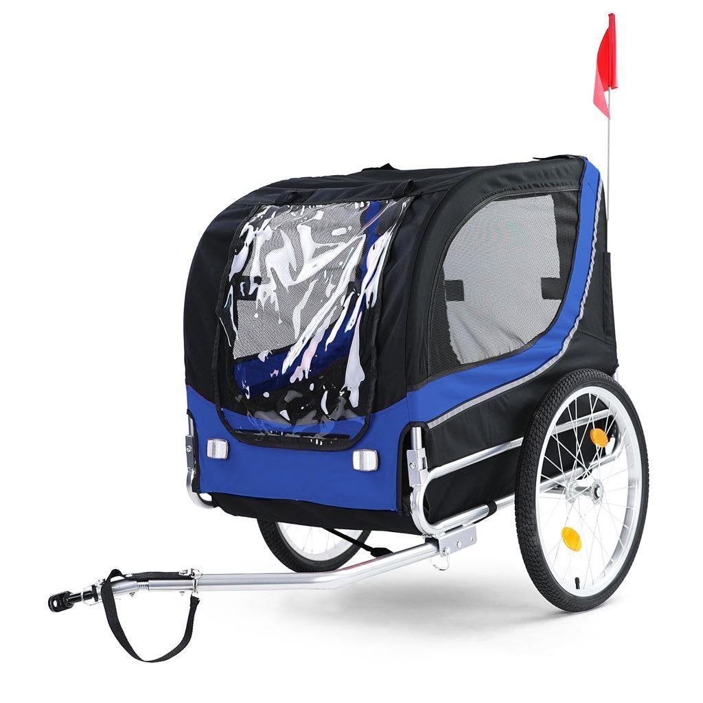 Hondenfietskar Fietskar Hond Opvouwbaar Blauw /Zwart Tot 40, Verzenden
