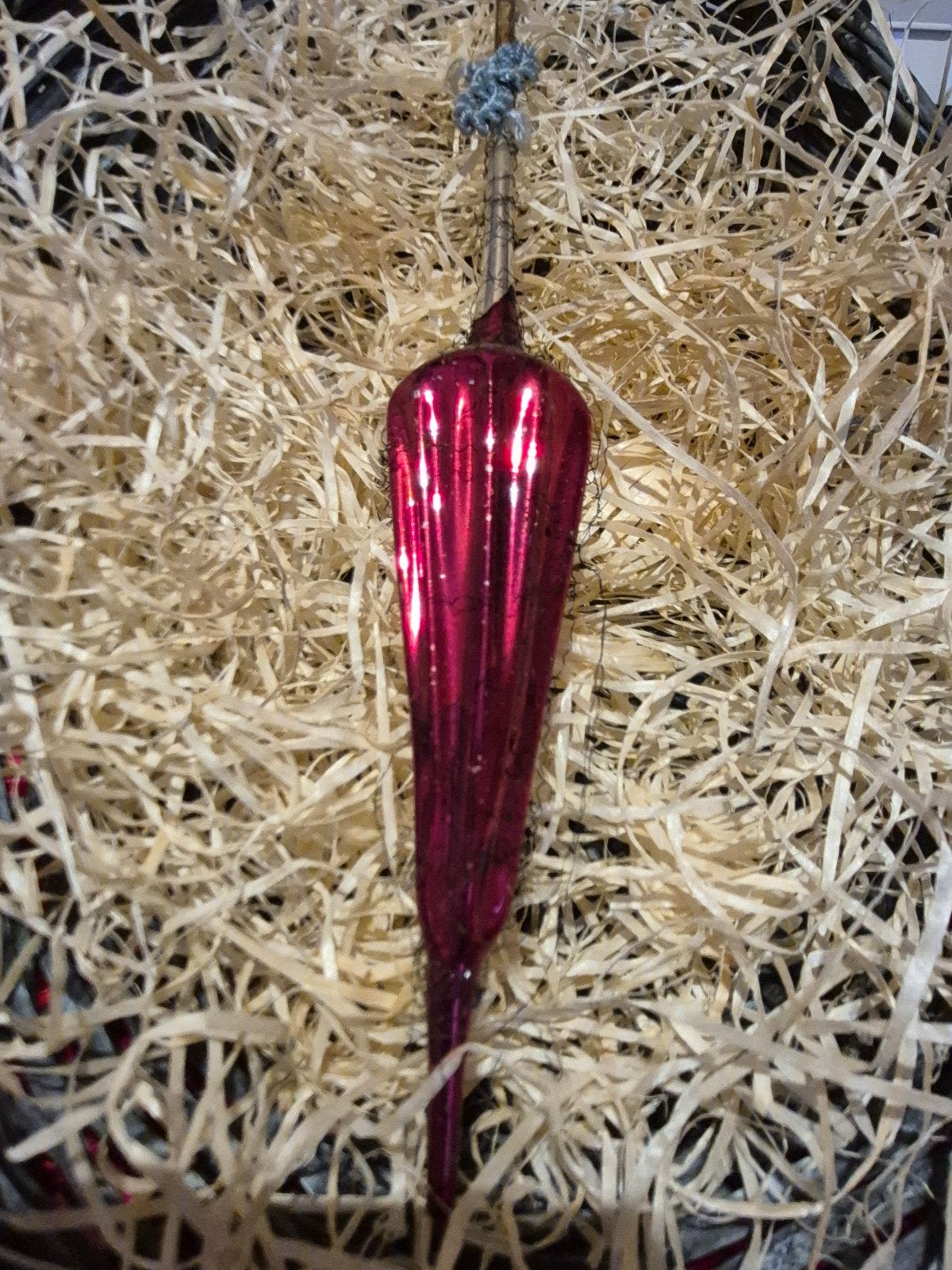 antieke kerstbal, Ophalen of Verzenden, Gebruikt