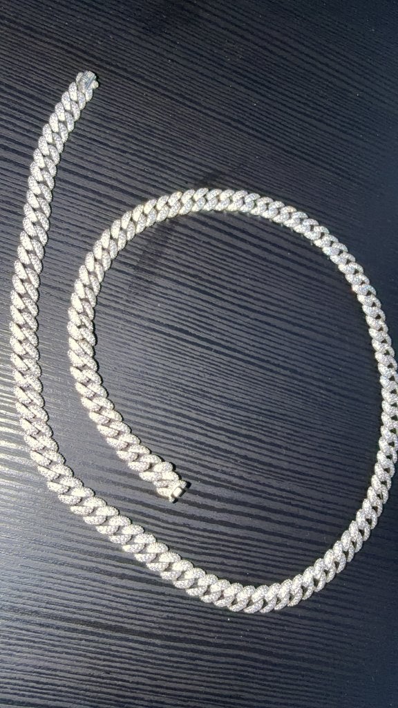 925 zilveren ketting, Ophalen, Nieuw, Met edelsteen, Zilver