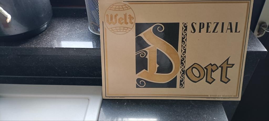 Reklame bord dort spezial beige Welt oude br. SCALDIS Hingen, Enlèvement ou Envoi
