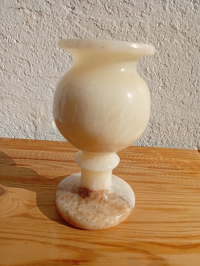 Vintage Soliflora vaas Onyx Egypte jaren 60 70 Boheems Deco, Ophalen
