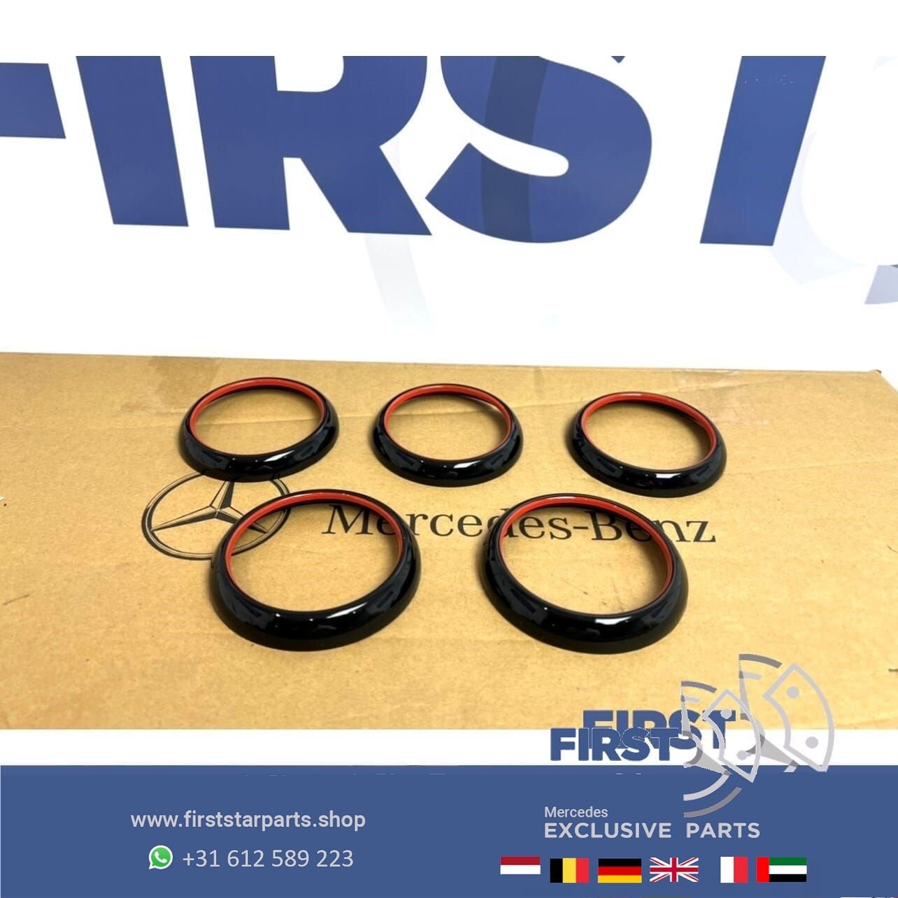 RODE AMG LUCHTROOSTER SET voor Mercedes W176 W117 W156 A45 C, Utilisé, -, -, Enlèvement ou Envoi