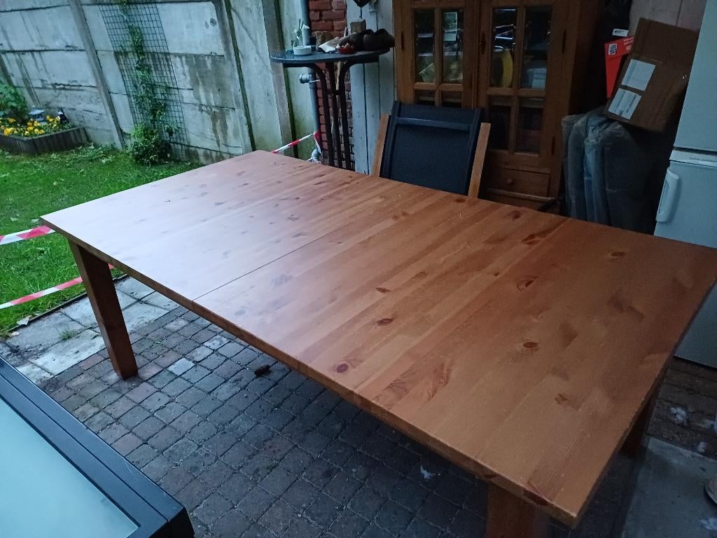 houten eetkamertafel uitschuifbaar, Huis en Inrichting, Tafels | Eettafels, Ophalen, Gebruikt, 100 tot 150 cm, 200 cm of meer