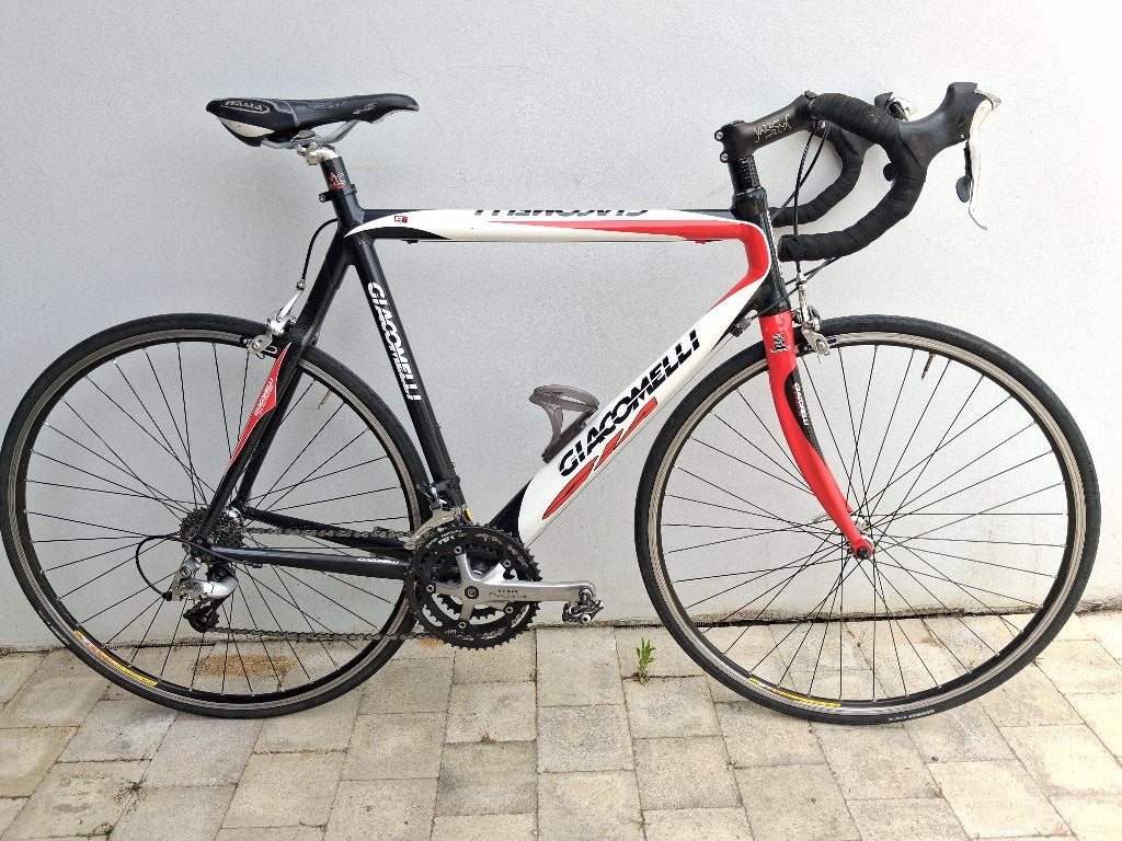 Aluminium koersfiets GIACOMELLI maat 56, Fietsen en Brommers, Fietsen | Racefietsen, 28 inch, Aluminium, Zo goed als nieuw, Meer dan 20 versnellingen