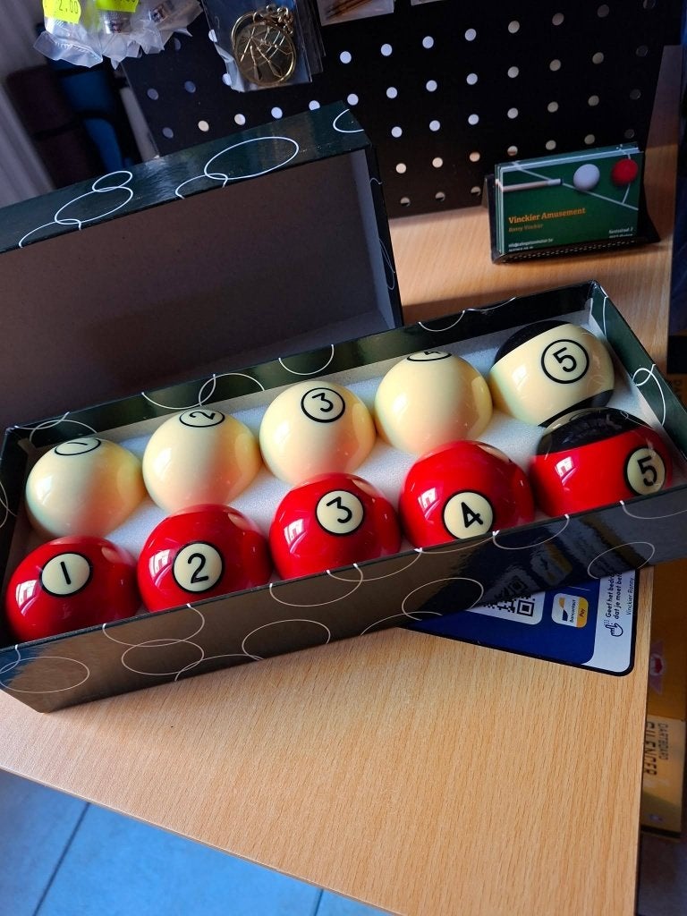 Nieuwe ballensets voor de tapbiljart aan 60 euro/set., Sport en Fitness, Ophalen, Nieuw, Keu of Ballen