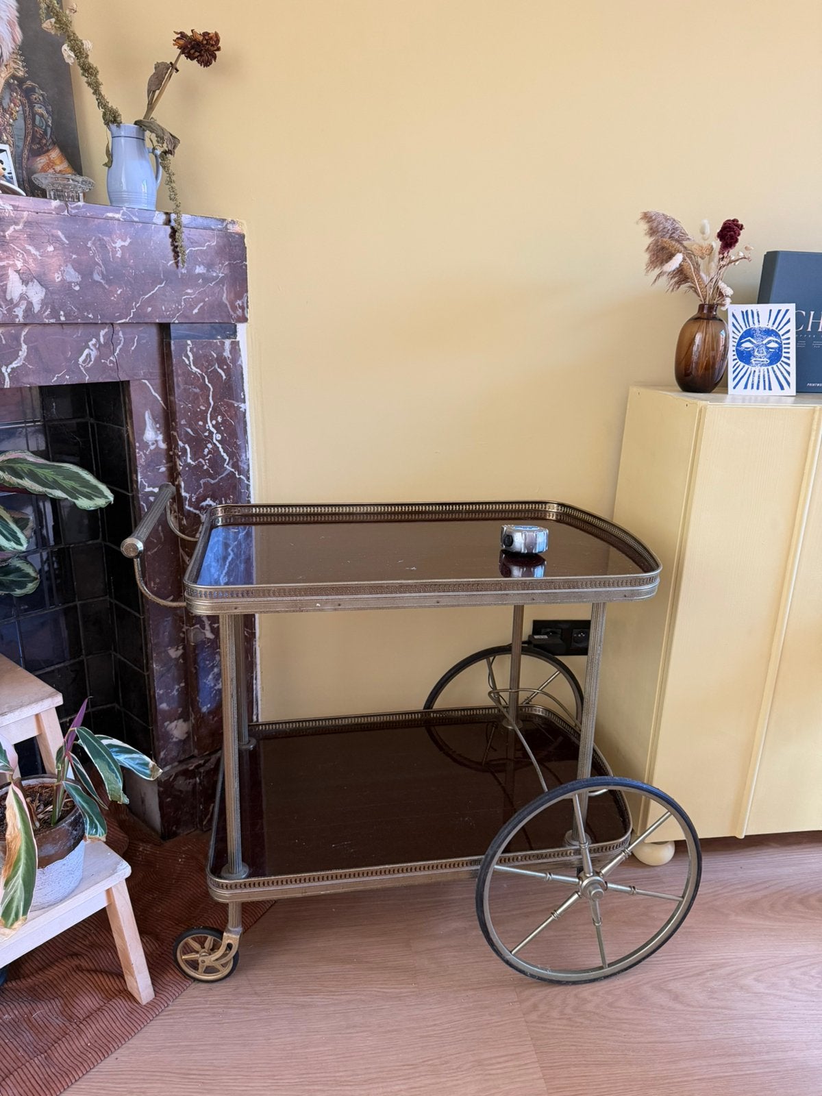 Vintage bar karretje, Ophalen, Gebruikt, 50 tot 100 cm, Overige vormen
