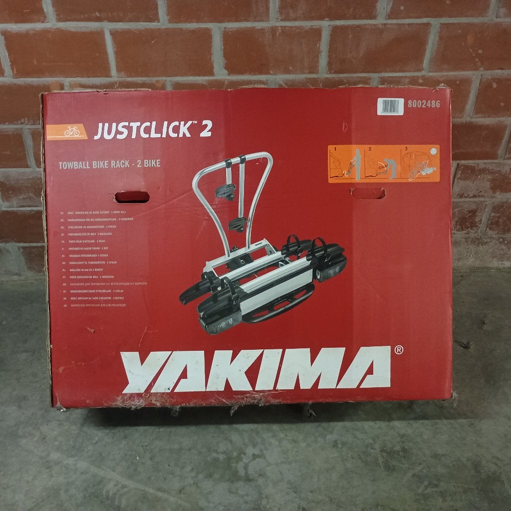 Porte-vélos - YAKIMA JUSTCLICK 2 + rampe, Support d'attelage, 2 vélos, Enlèvement, Utilisé