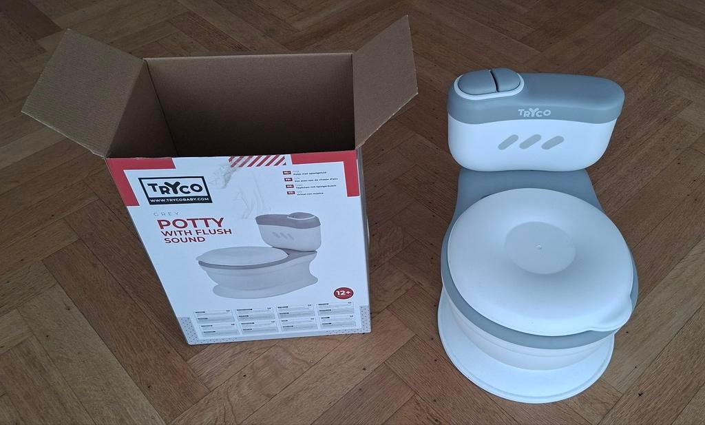 Tryco - Toilettes bébé avec chasse d'eau sonore + bôite, Neuf, Autres marques, Enlèvement, Autres types