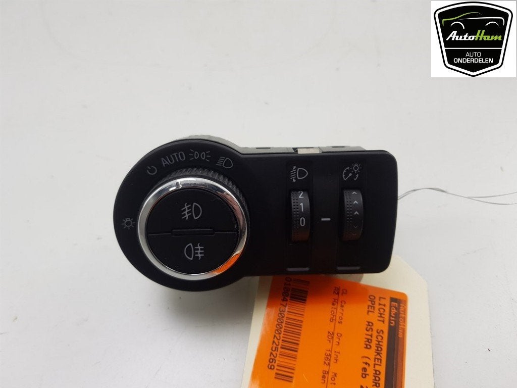 INTERRUPTEUR D'ECLAIRAGE Opel Astra J GTC (PD2 / PF2), Utilisé, Opel