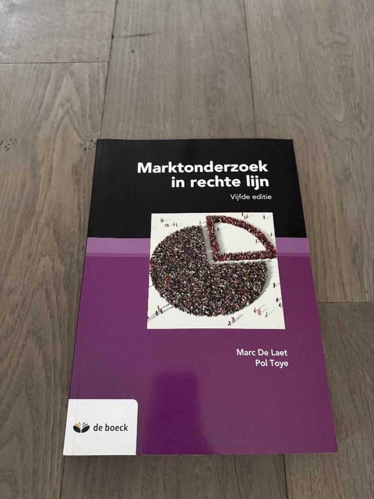 Marktonderzoek in rechte lijn, Boeken, Ophalen, Zo goed als nieuw, Van In, Economie en Marketing