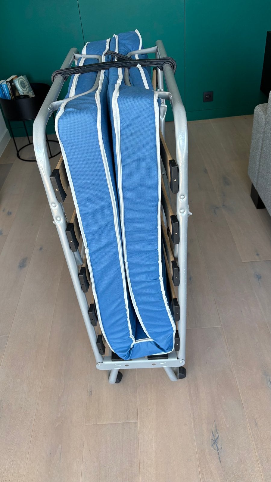 Opklapbed, Ophalen, Eenpersoons, Blauw, 190 cm of minder