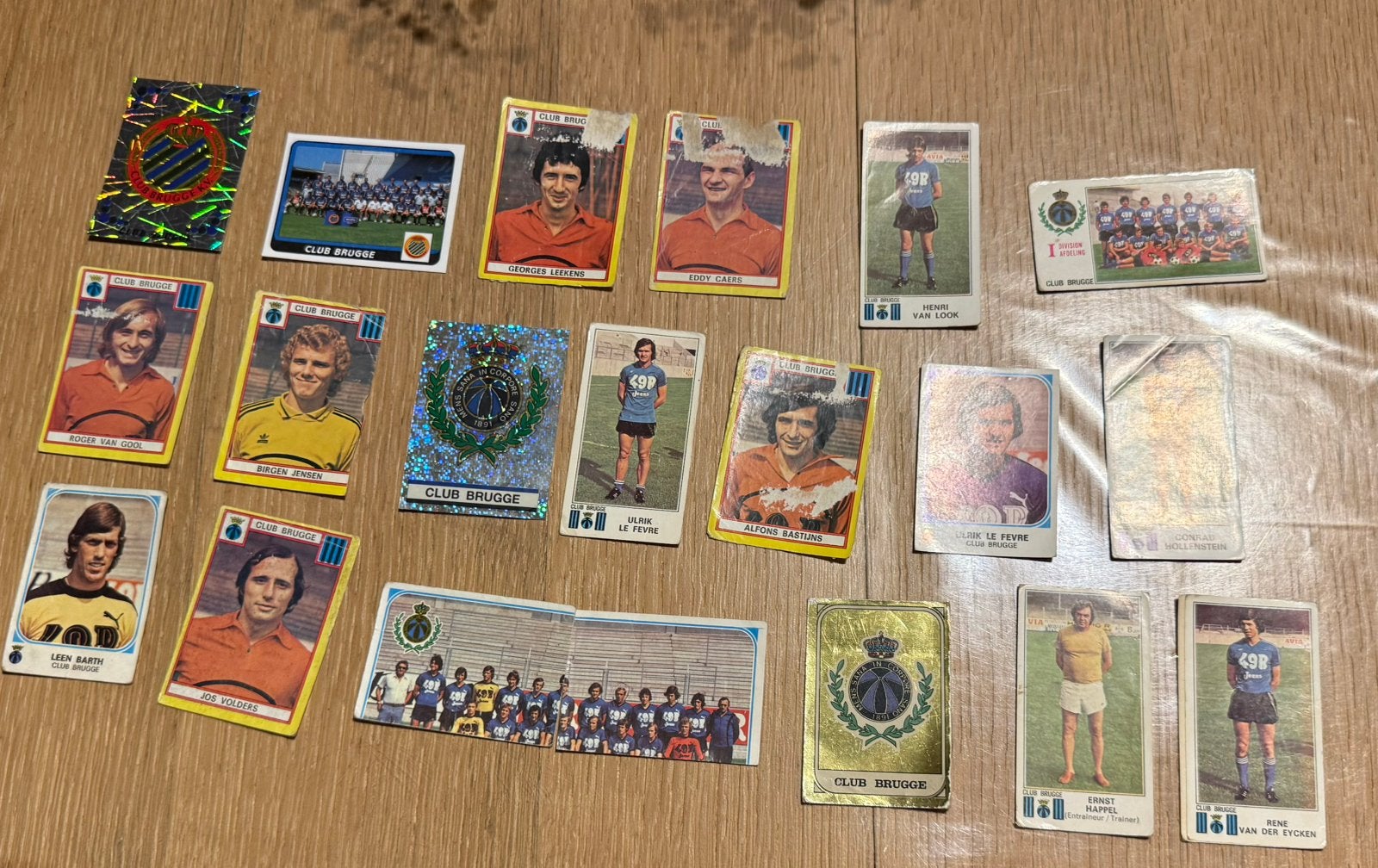 Lot Oude Panini stickers Club Brugge, Ophalen of Verzenden
