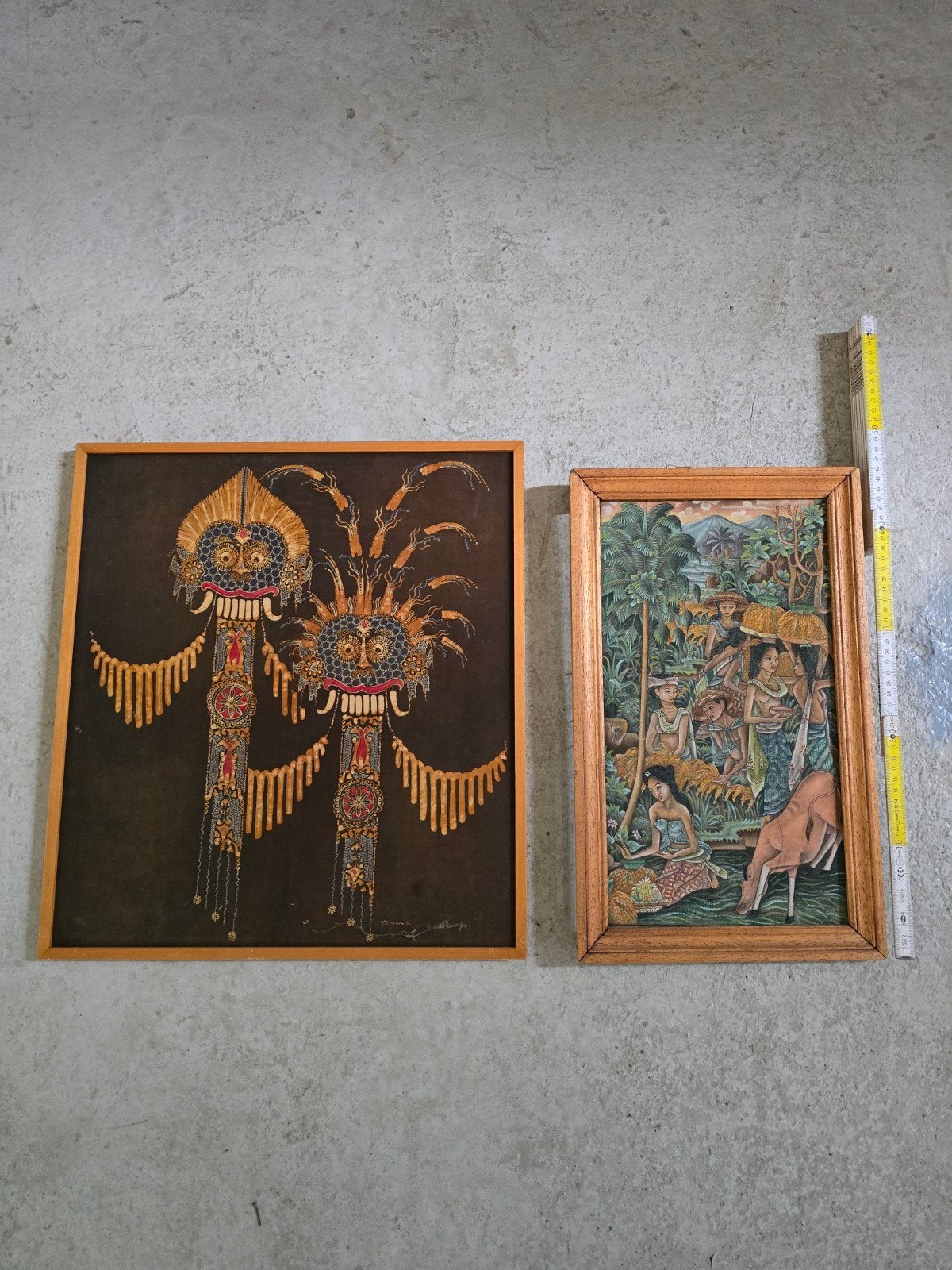 balinese schilderijtjes (oude), Indonesië, Ophalen, Textiel