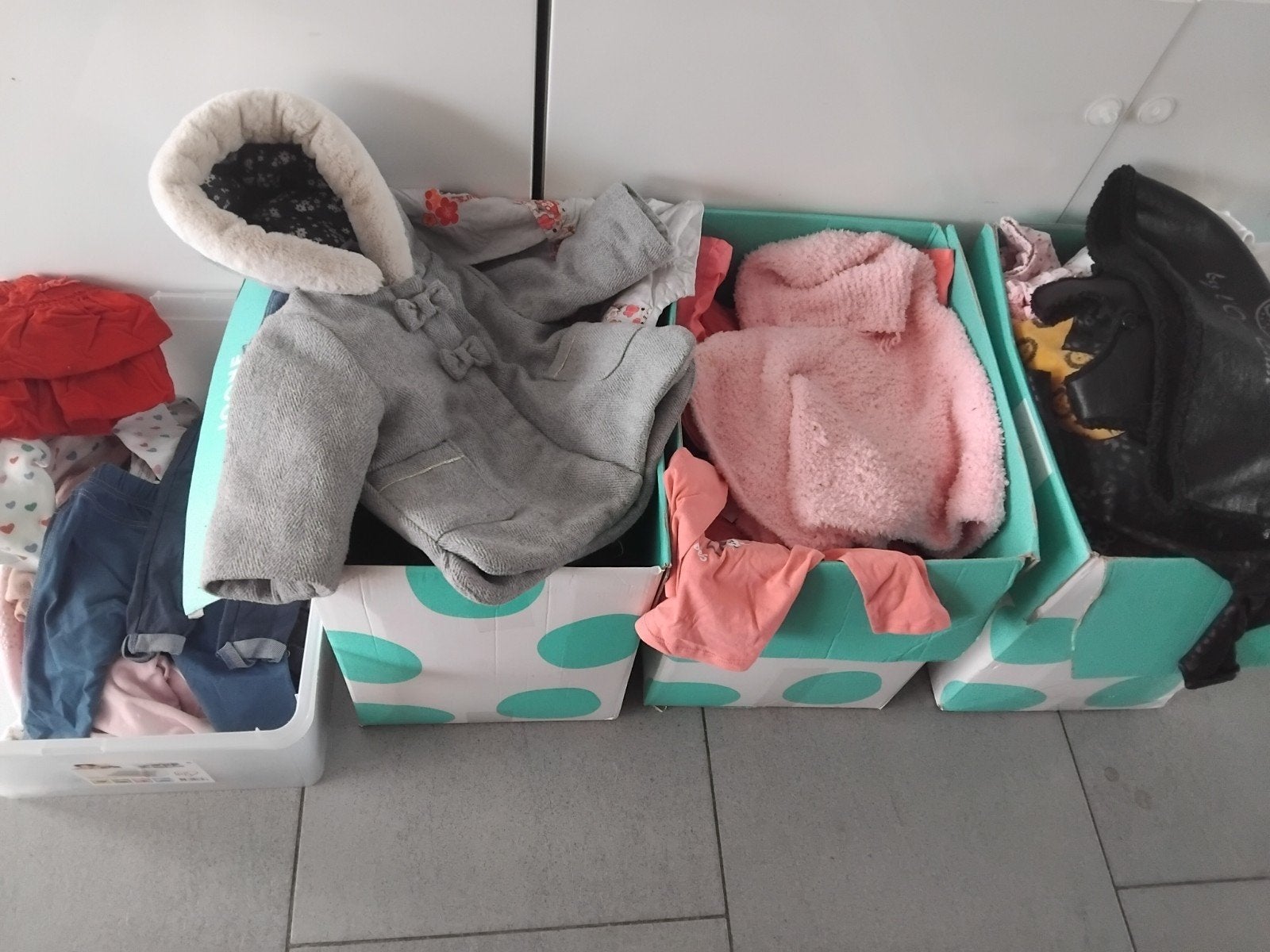 Gros lot vetements 0 a 12mois, Enlèvement