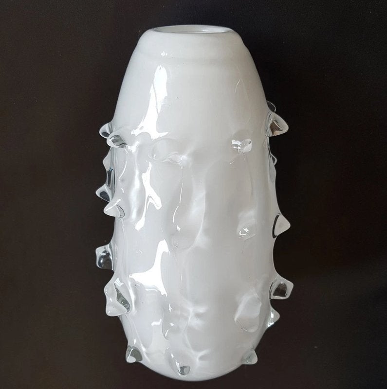 Italiaanse Rostrato handgeblazen glazen vaas, Antiek en Kunst, Ophalen of Verzenden